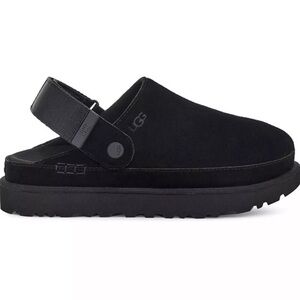 UGG Black Slingback Suede Clogs